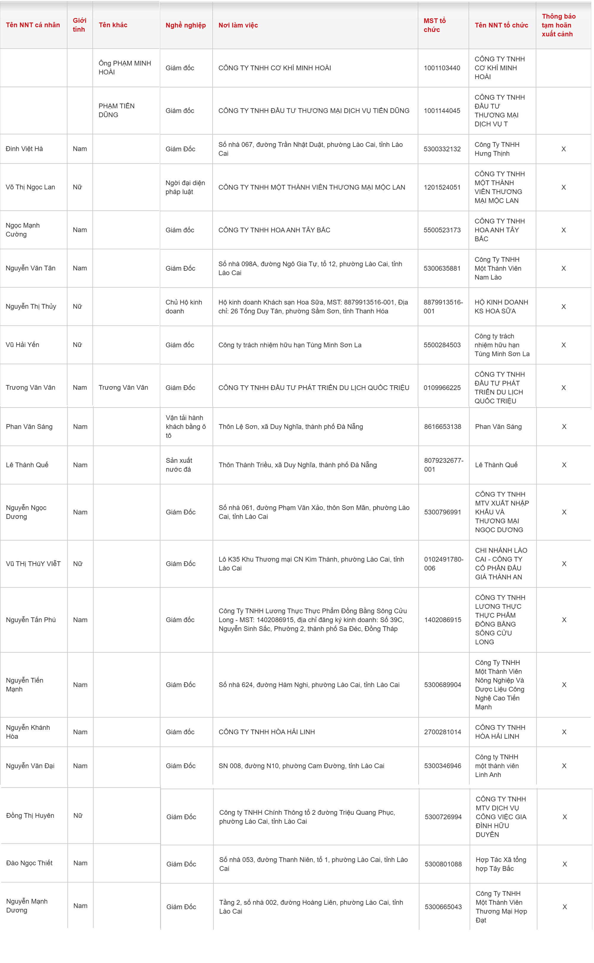 Cận Tết, th&ecirc;m loạt Gi&aacute;m đốc doanh nghiệp bị tạm ho&atilde;n xuất cảnh: Nhiều c&aacute;i t&ecirc;n quen thuộc- Ảnh 2.