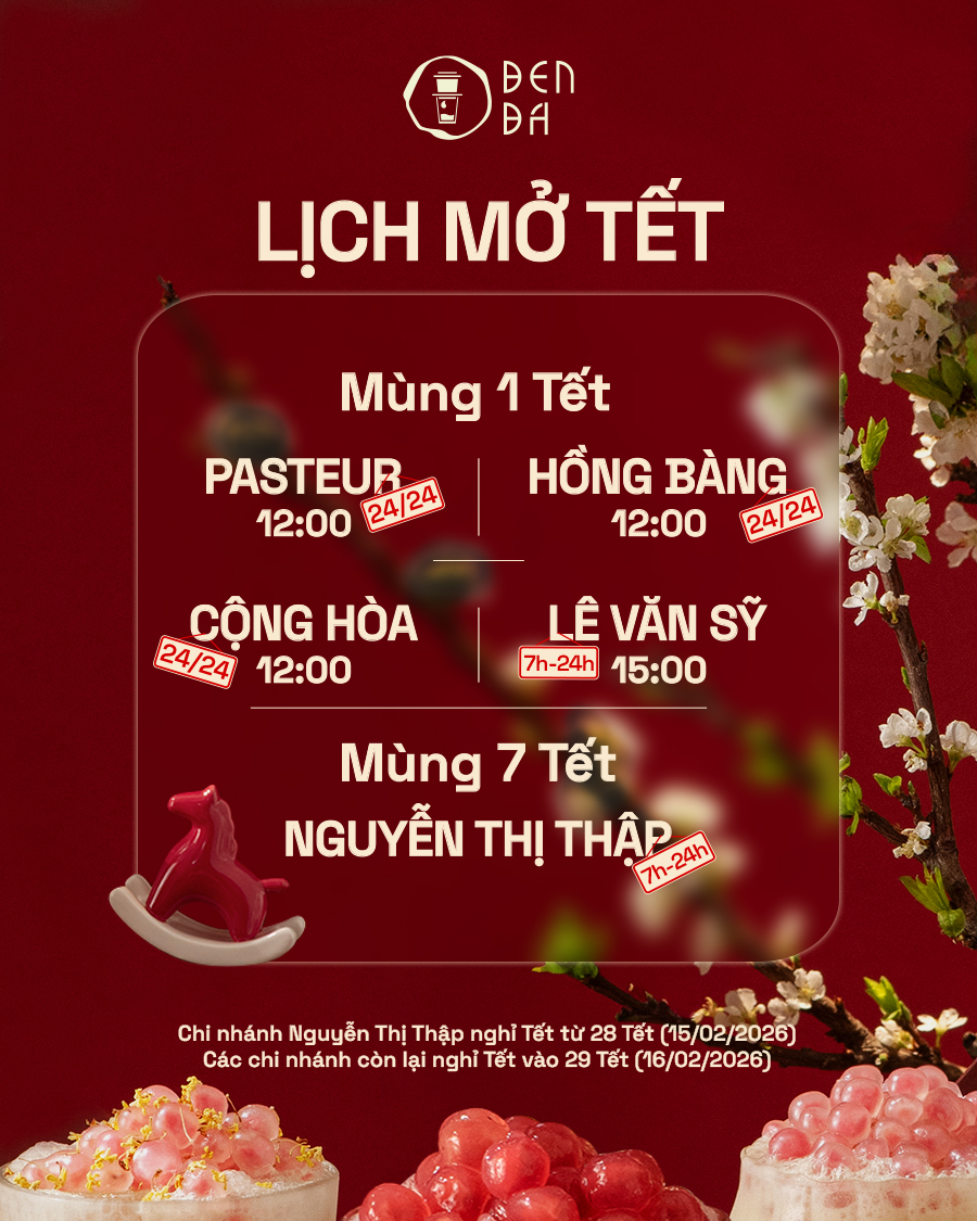 Lịch mở cửa và mức phụ thu của các chuỗi cà phê lớn tại TP.HCM dịp Tết Bính Ngọ 2026- Ảnh 16. Lịch mở cửa và mức phụ thu của các chuỗi cà phê lớn tại TP.HCM dịp Tết Bính Ngọ 2026- Ảnh 16.