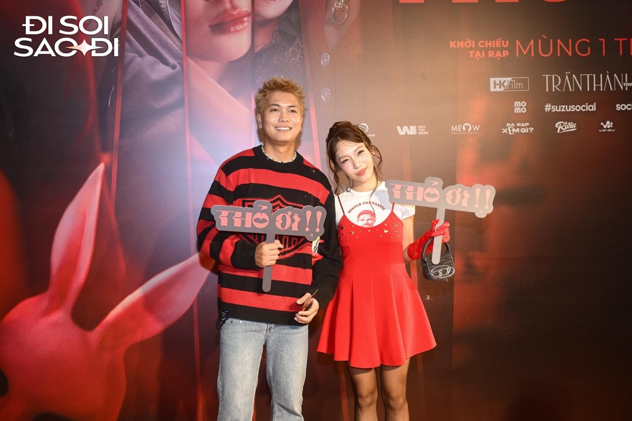 Thảm đỏ HOT nhất h&ocirc;m nay: Trấn Th&agrave;nh cười t&iacute;t mắt cạnh người y&ecirc;u cũ, Văn Mai Hương đẹp sang như đo&aacute; hồng rực rỡ- Ảnh 9.