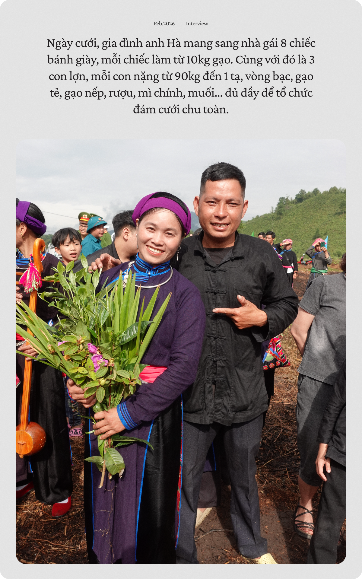 Mang 8 chiếc b&aacute;nh gi&agrave;y, 3 con lợn v&agrave; muối đi đ&oacute;n d&acirc;u: Anh H&agrave; v&agrave; chị Th&ocirc;ng bắt đầu cuộc h&ocirc;n nh&acirc;n 