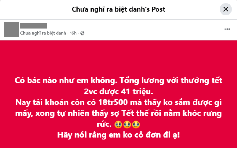 Cuối năm t&agrave;i khoản c&ograve;n 18,5 triệu đồng: C&ocirc; g&aacute;i bật kh&oacute;c khiến nhiều người kh&oacute; hiểu- Ảnh 1.