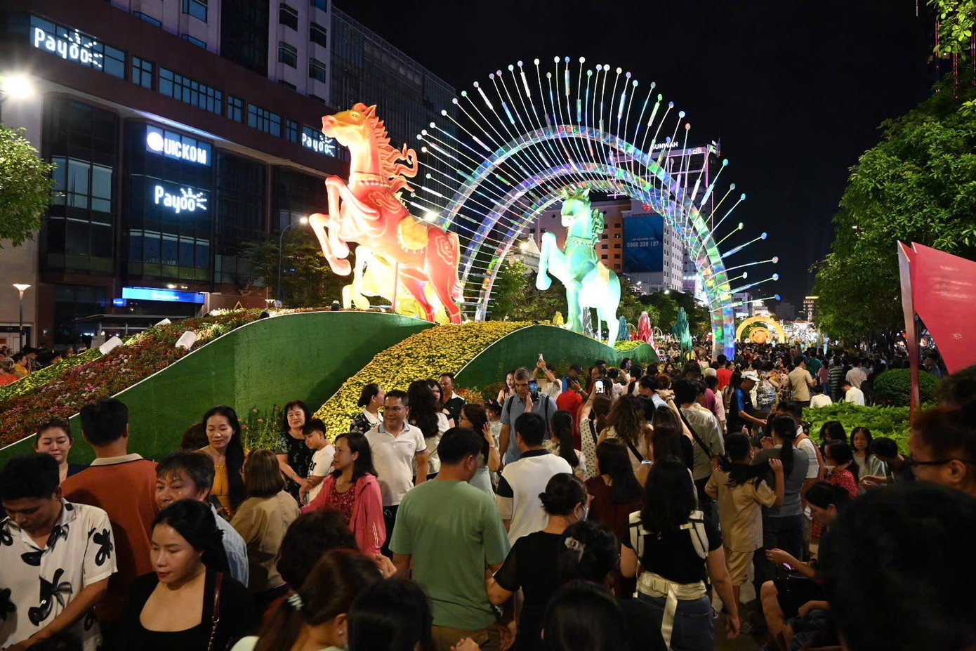 Đường hoa lớn nhất TPHCM ch&iacute;nh thức ch&agrave;o Tết- Ảnh 9.