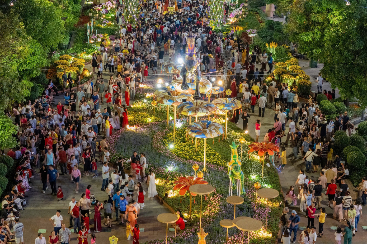 Đường hoa lớn nhất TPHCM ch&iacute;nh thức ch&agrave;o Tết- Ảnh 2.