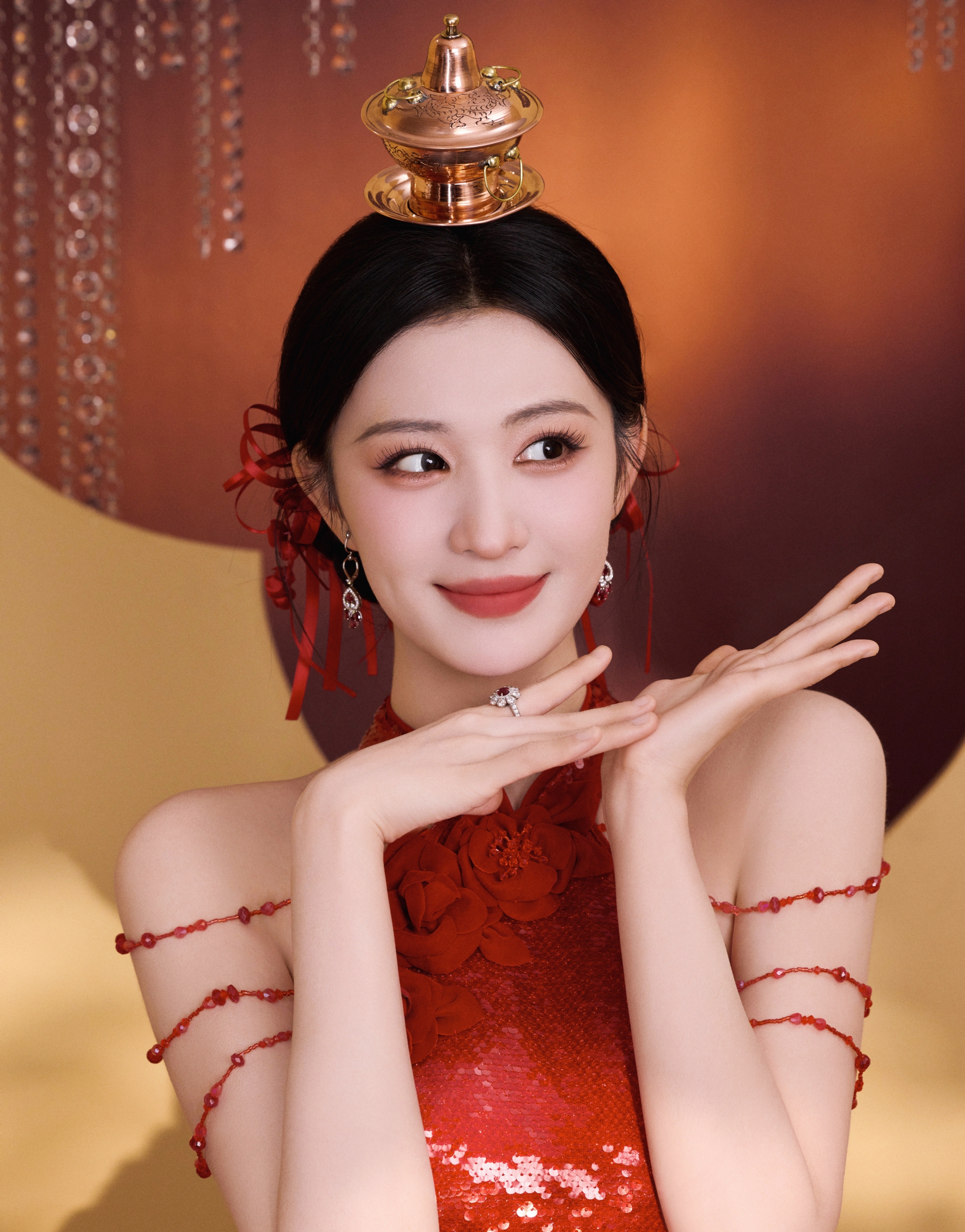 Mỹ nh&acirc;n đẹp nhất đ&ecirc;m hội giao thừa 2026: Nhan sắc như bức tranh giang sơn gấm v&oacute;c, bảo sao ai gặp cũng y&ecirc;u- Ảnh 7.