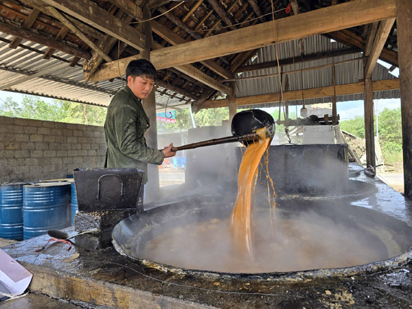 Nghệ An: Làng nấu mật mía xã Nghĩa Hành tất bật ngày giáp Tết- Ảnh 7. Nghệ An: Làng nấu mật mía xã Nghĩa Hành tất bật ngày giáp Tết- Ảnh 7.