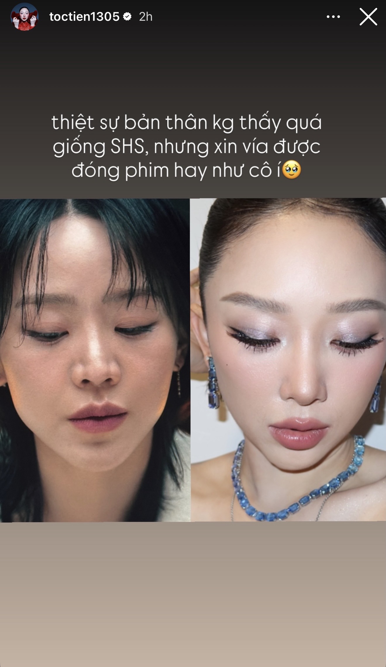 29 tết Tóc Tiên bất ngờ đăng ảnh so sánh mình với 1 mỹ nhân- Ảnh 2. 29 tết Tóc Tiên bất ngờ đăng ảnh so sánh mình với 1 mỹ nhân- Ảnh 2.