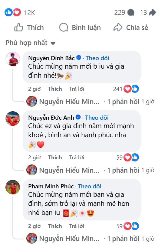 Thương Hiểu Minh chống nạng đón Tết, Đình Bắc và đồng đội U23 Việt Nam động viên đầy xúc động- Ảnh 2. Thương Hiểu Minh chống nạng đón Tết, Đình Bắc và đồng đội U23 Việt Nam động viên đầy xúc động- Ảnh 2.
