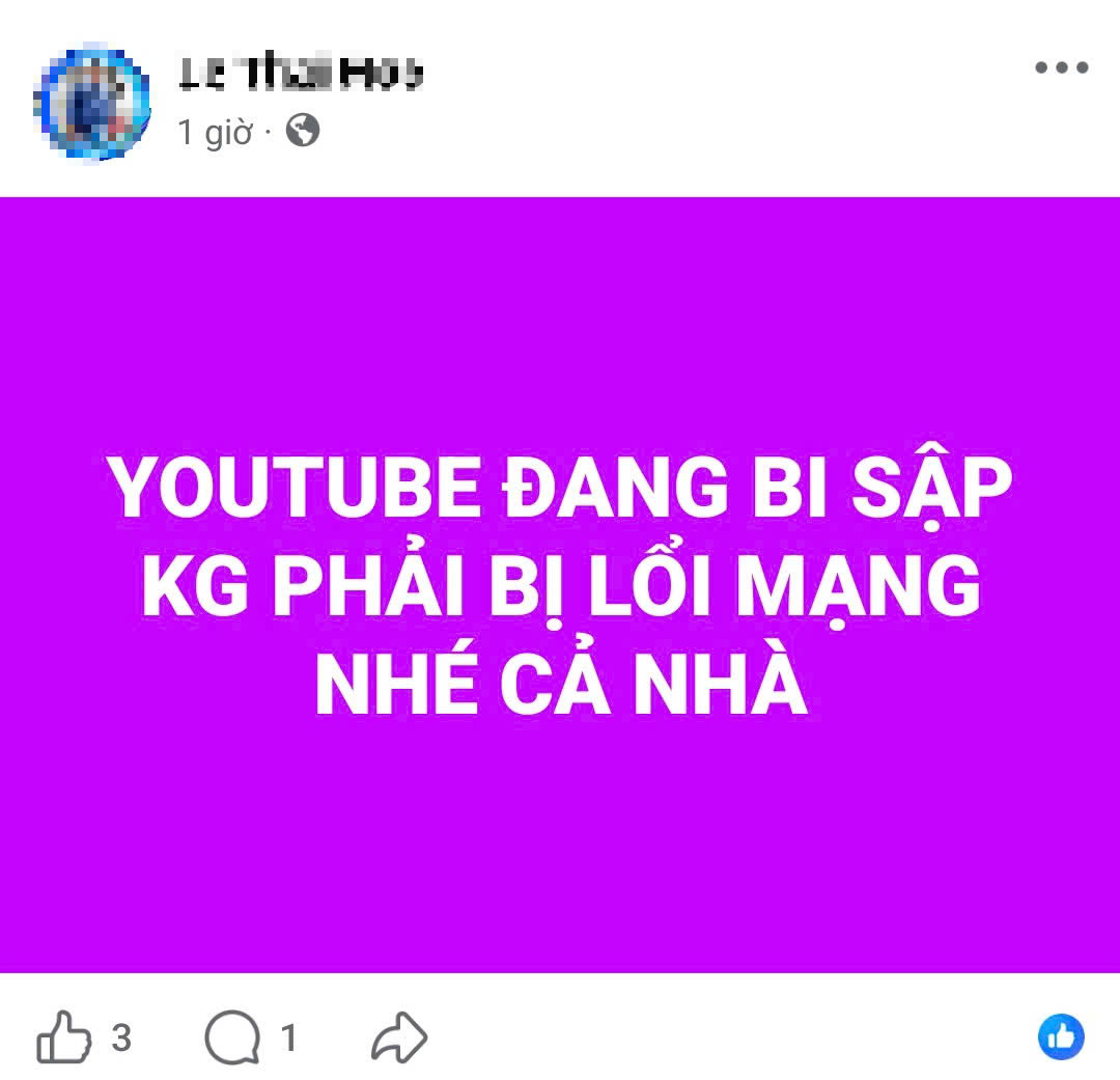 YouTube bất ngờ bị sập vào sáng mùng 2 Tết- Ảnh 3. img