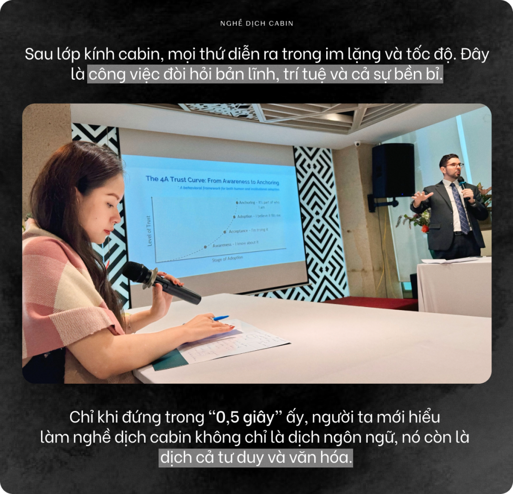 Nữ phi&ecirc;n dịch vi&ecirc;n Việt l&agrave;m nghề "kiếm tiền bằng tốc độ n&atilde;o": Thu nhập c&oacute; thể tới 20 triệu/ng&agrave;y nhưng &aacute;p lực t&iacute;nh theo 0,5 gi&acirc;y- Ảnh 4.