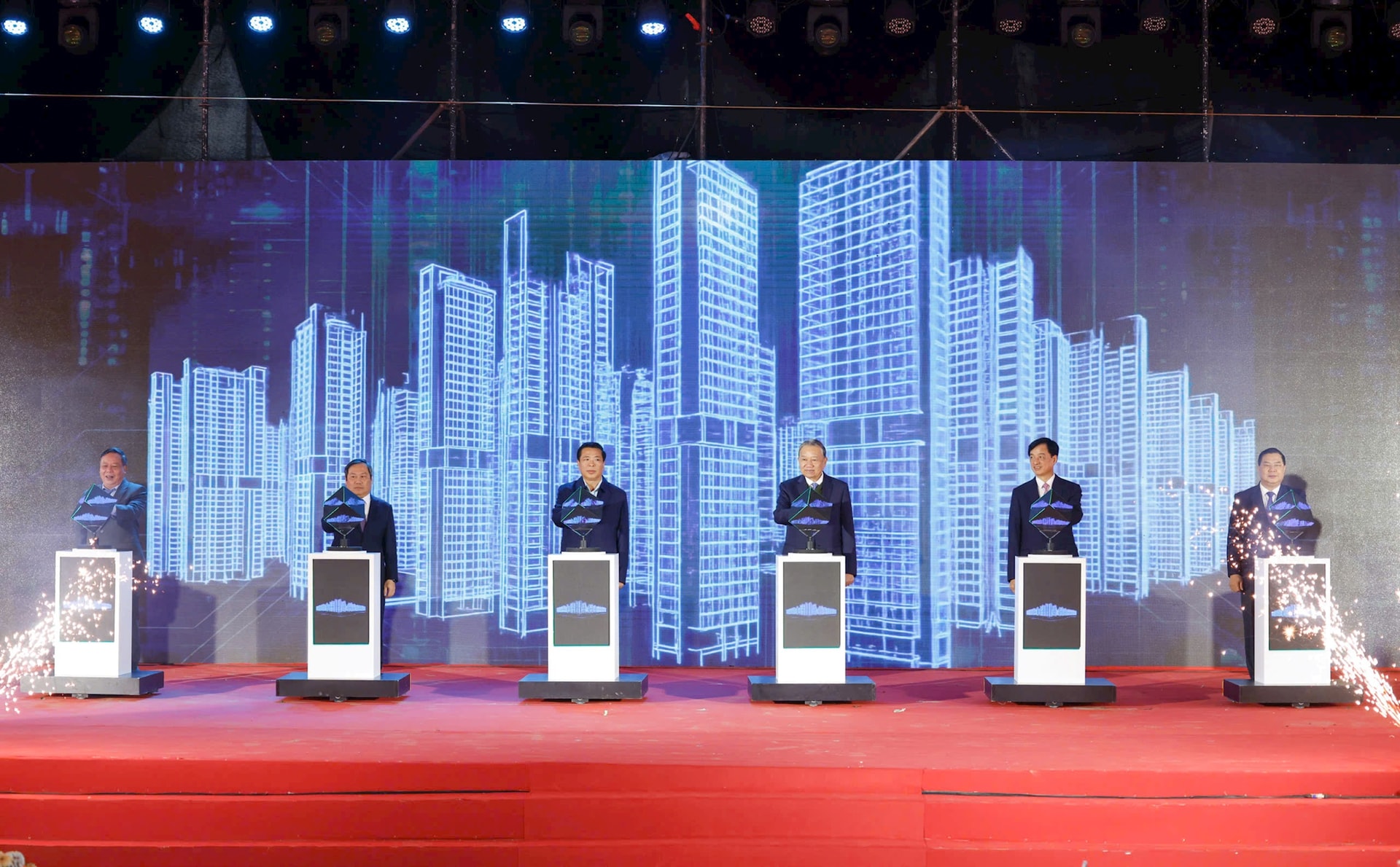 Tổng B&iacute; thư T&ocirc; L&acirc;m dự lễ khởi c&ocirc;ng dự &aacute;n Khu đ&ocirc; thị đa mục ti&ecirc;u tại H&agrave; Nội- Ảnh 1.