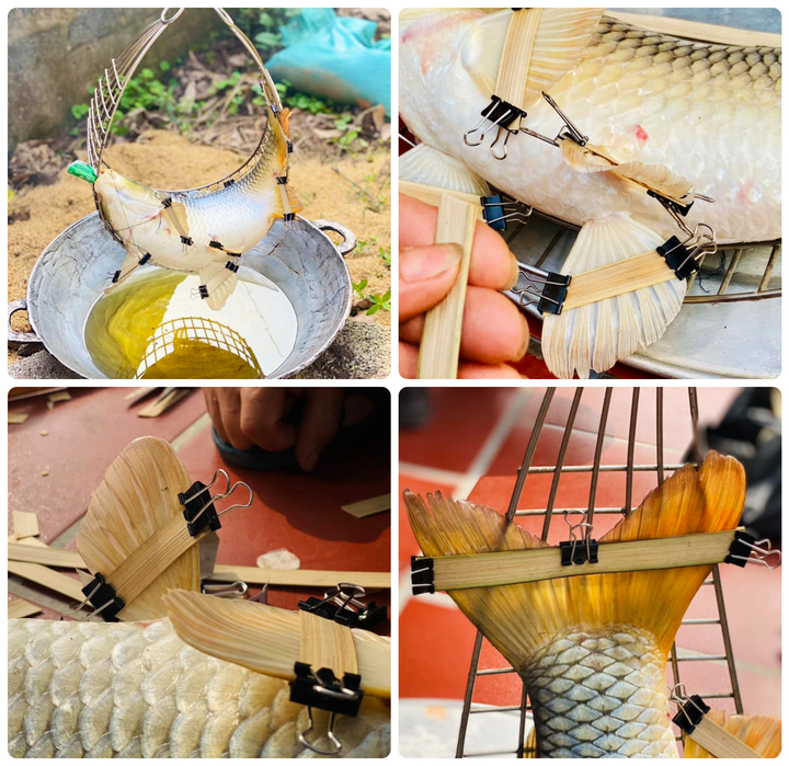 Về Hưng Y&ecirc;n tận thấy cỗ khao l&atilde;o với c&aacute; ch&eacute;p nằm v&otilde;ng chế biến suốt 10 tiếng- Ảnh 1.