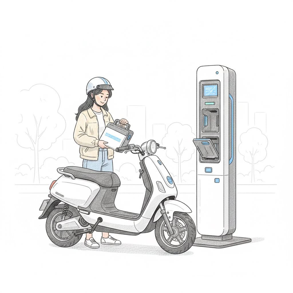 Xe m&aacute;y điện đổi pin nở rộ tại Việt Nam: 2 ph&uacute;t c&oacute; pin đầy, gi&aacute; tiền rất quan trọng!- Ảnh 1.