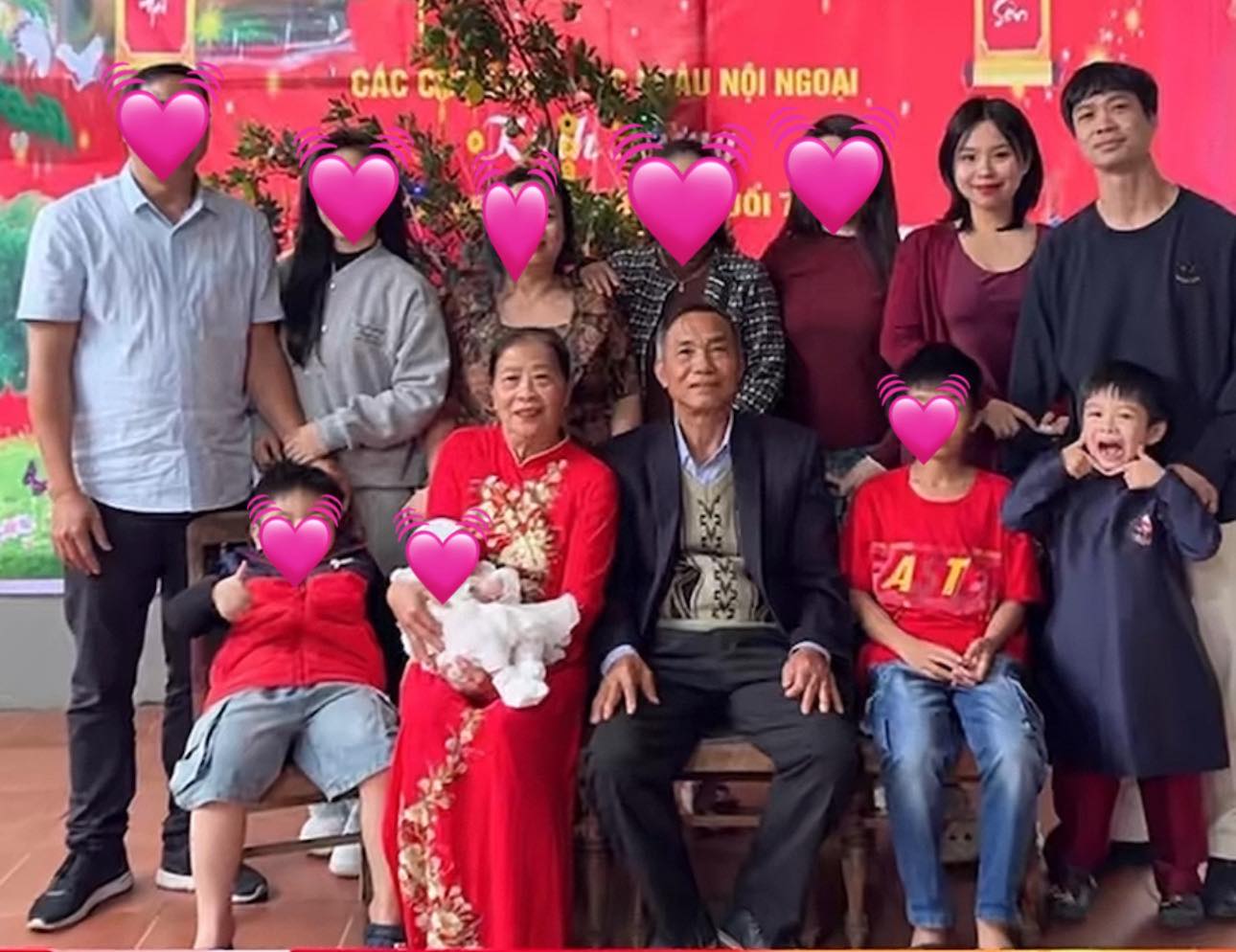 Kh&ocirc;ng nhận ra Vi&ecirc;n Minh vợ C&ocirc;ng Phượng khi về qu&ecirc; mừng thọ bố mẹ chồng- Ảnh 1.