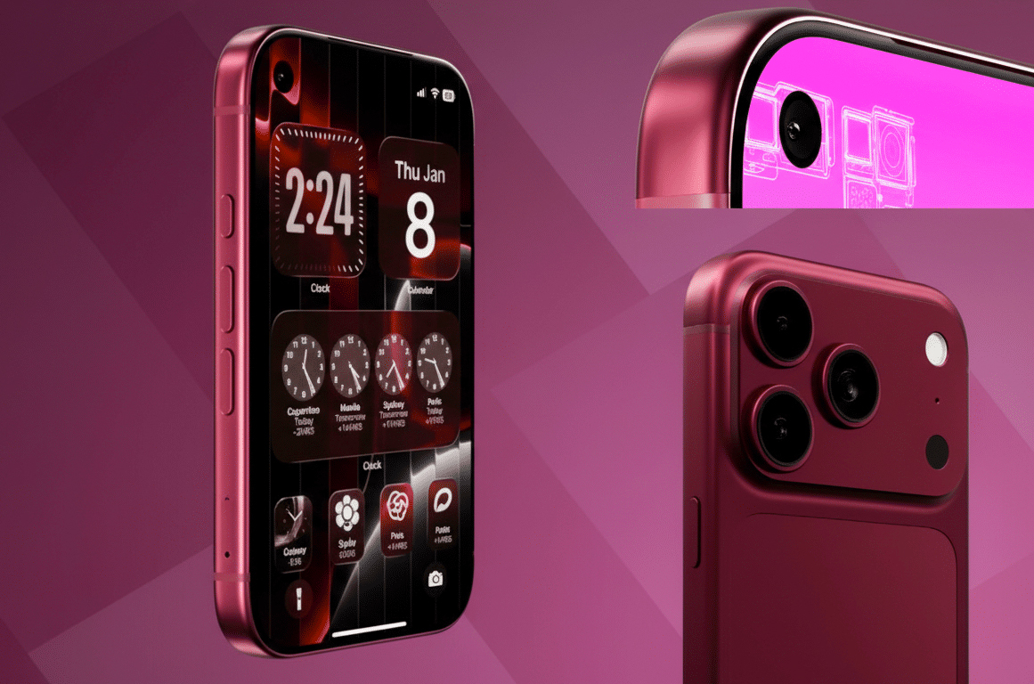 Hình ảnh hé lộ iPhone 18 Pro Max màu đỏ rượu vang- Ảnh 5. Hình ảnh hé lộ iPhone 18 Pro Max màu đỏ rượu vang- Ảnh 5.