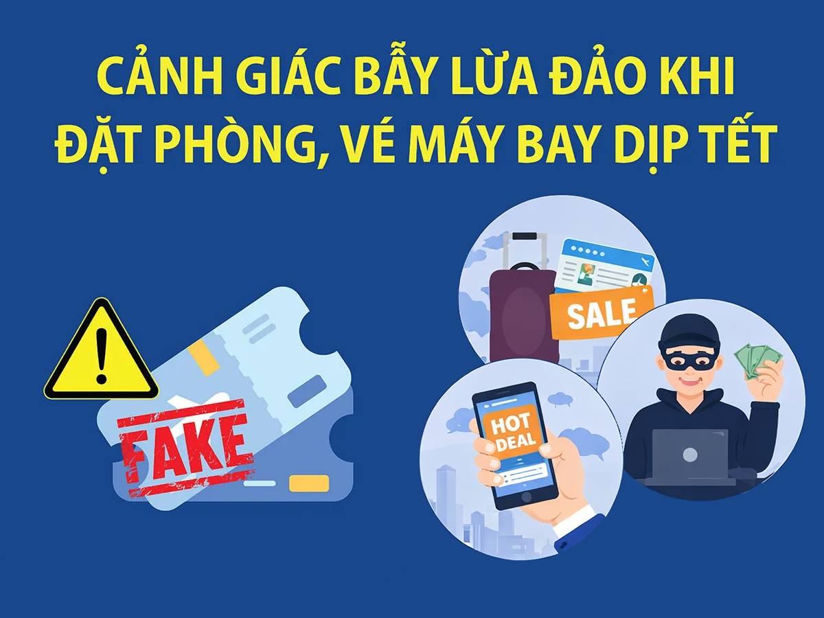 4 kiểu lừa khi mua vé máy bay, đặt phòng du lịch xuất hiện nhiều sau Tết, công an cảnh báo gấp tới người dân- Ảnh 1. 4 kiểu lừa khi mua vé máy bay, đặt phòng du lịch xuất hiện nhiều sau Tết, công an cảnh báo gấp tới người dân- Ảnh 1.