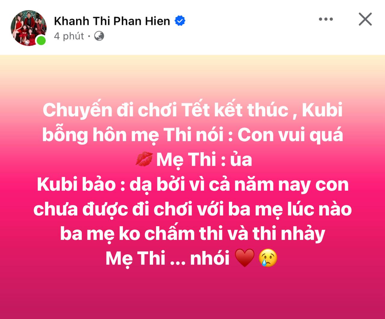 Con trai nói một câu, Khánh Thi bỗng thấy "nhói lòng" vì sự thật phũ phàng- Ảnh 1. Kubi nói một câu, Khánh Thi bỗng thấy