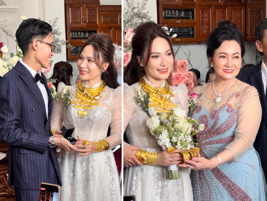 "Tứ đại mỹ nh&acirc;n" kết h&ocirc;n với c&aacute;c thiếu gia tiệm v&agrave;ng nổi tiếng Đ&agrave; Nẵng, Vĩnh Long, Đồng Nai: "Ăn ngủ" với v&agrave;ng- Ảnh 16.