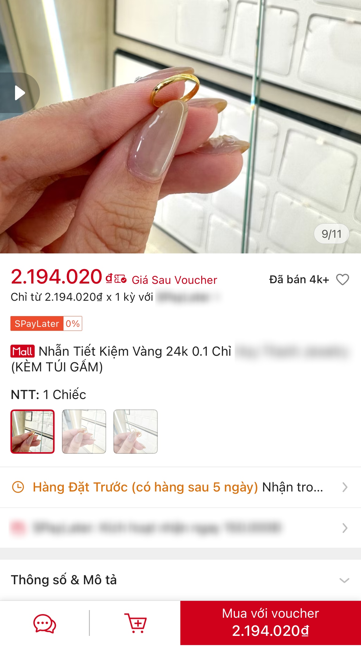 Rộ xu hướng bán online vàng 0,1 chỉ, hàng nghìn người Việt đổ xô "chốt đơn": Điều đặc biệt phải CẨN TRỌNG!- Ảnh 4. Vàng 0,1 chỉ bán đầy sàn thương mại điện tử: Không cần xếp hàng, ở nhà