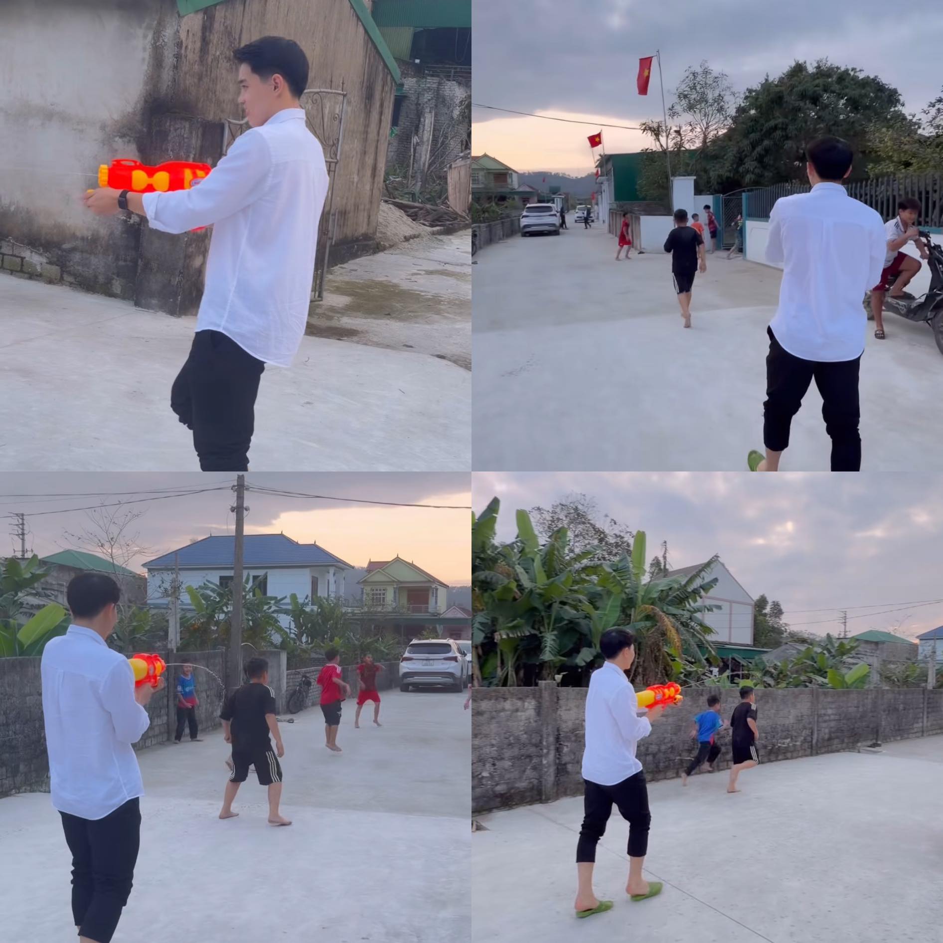 Không nhận ra Đình Bắc khi về quê, diện sơ mi trắng như soái ca nhưng làm một điều lạ lắm- Ảnh 1. Không nhận ra Đình Bắc khi về quê, diện sơ mi trắng như soái ca nhưng làm một điều lạ lắm- Ảnh 1.