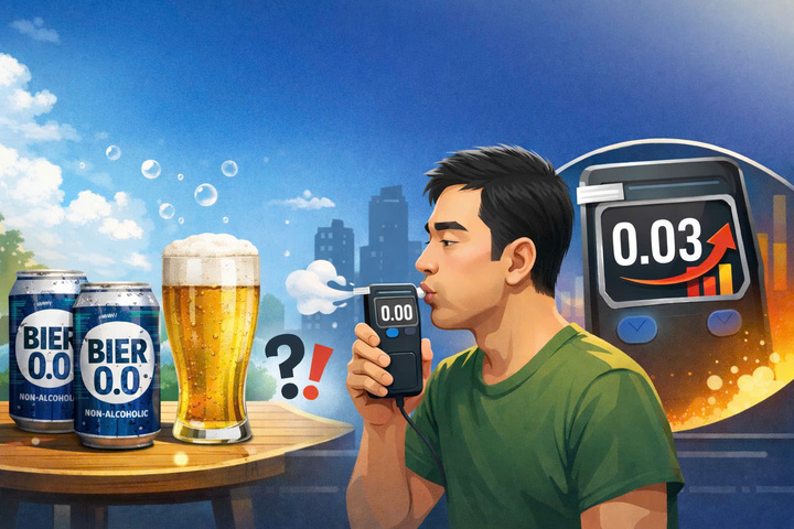 Uống bia 0 độ, thổi nồng độ cồn c&oacute; l&ecirc;n?- Ảnh 1.