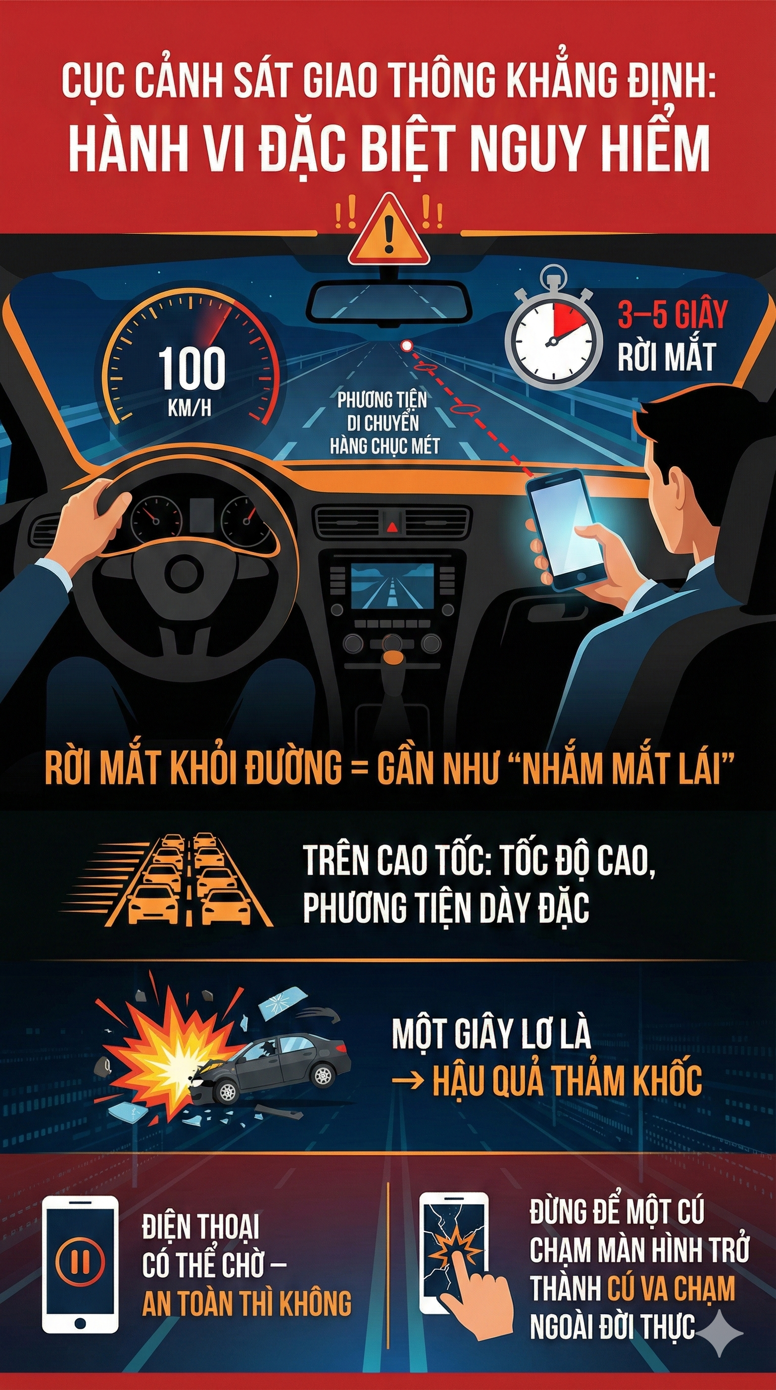 Cảnh b&aacute;o đặc biệt về 1 lỗi tr&ecirc;n cao tốc, Cục CSGT sẽ xử l&yacute; nghi&ecirc;m tất cả c&aacute;c t&agrave;i xế- Ảnh 4.