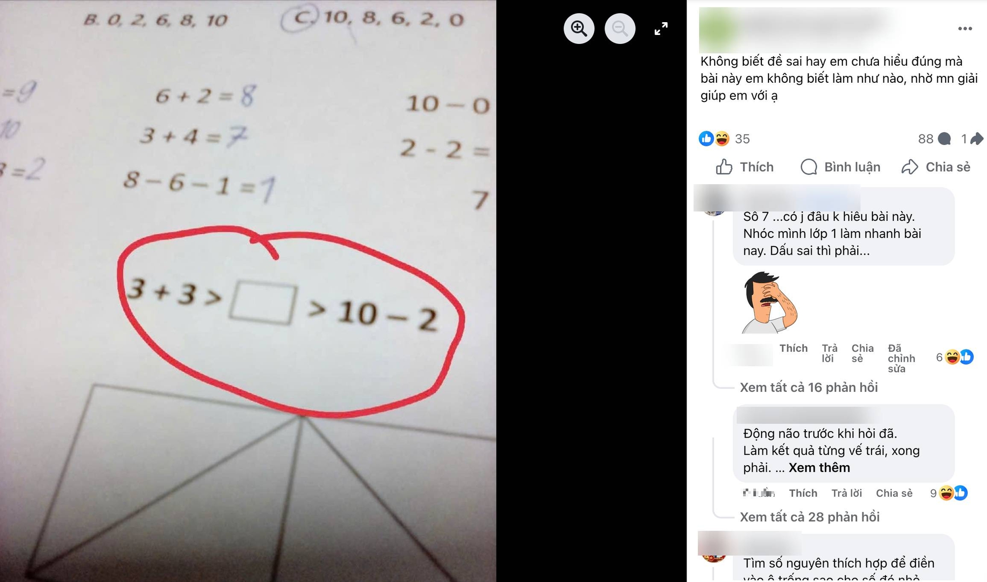 1 b&agrave;i To&aacute;n lớp 1 khiến hội cha mẹ HOANG MANG!- Ảnh 1.