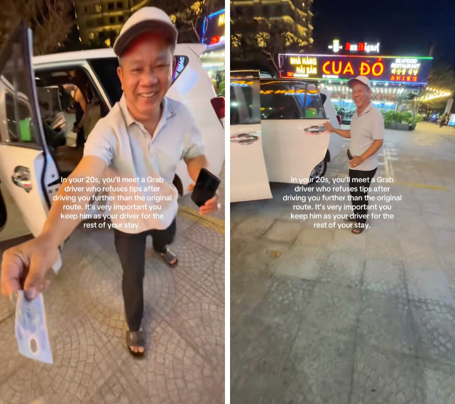 Kh&aacute;ch T&acirc;y sững sờ v&igrave; bị t&agrave;i xế Đ&agrave; Nẵng "cự tuyệt" tiền tip, đ&atilde; vậy c&ograve;n bị &eacute;p nhận m&oacute;n qu&agrave; đặc biệt ra s&acirc;n bay- Ảnh 1.