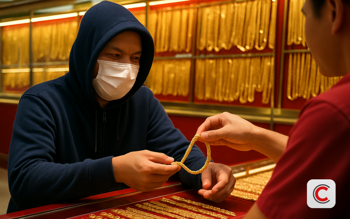 Người d&acirc;n kh&ocirc;ng bỏ khẩu trang, mũ tr&ugrave;m đầu khi v&agrave;o tiệm v&agrave;ng, ng&acirc;n h&agrave;ng: C&ocirc;ng an địa phương khuyến nghị dừng phục vụ v&igrave; l&yacute; do sau- Ảnh 1.