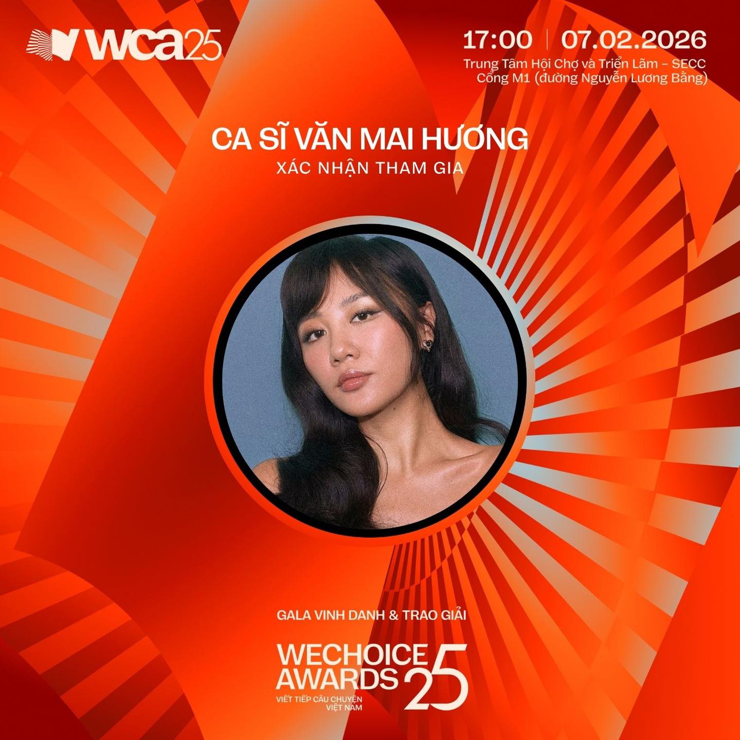 H&ograve;a Minzy, Văn Mai Hương c&ugrave;ng d&agrave;n Chị đẹp, t&acirc;n binh x&aacute;c nhận đổ bộ WeChoice Awards 2025: Thảm đỏ hứa hẹn 