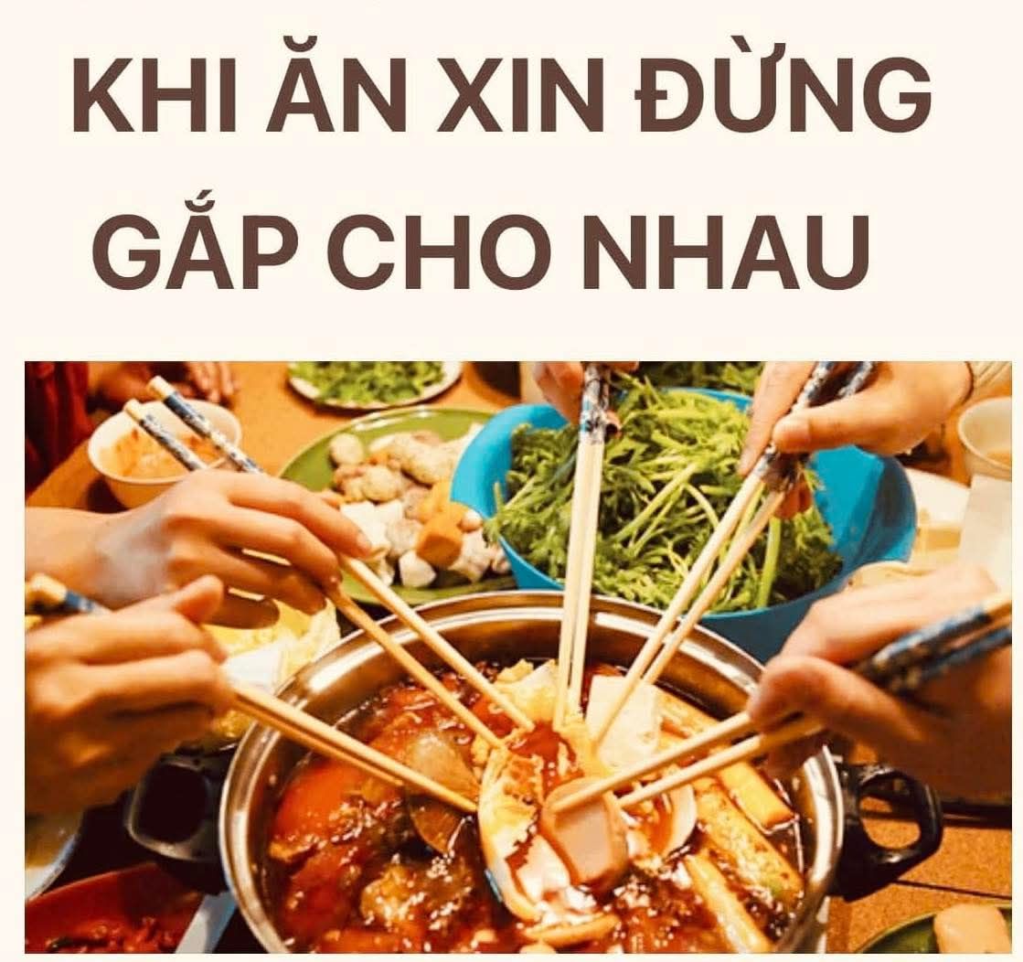 Khi ăn xin đừng gắp cho nhau!- Ảnh 1.