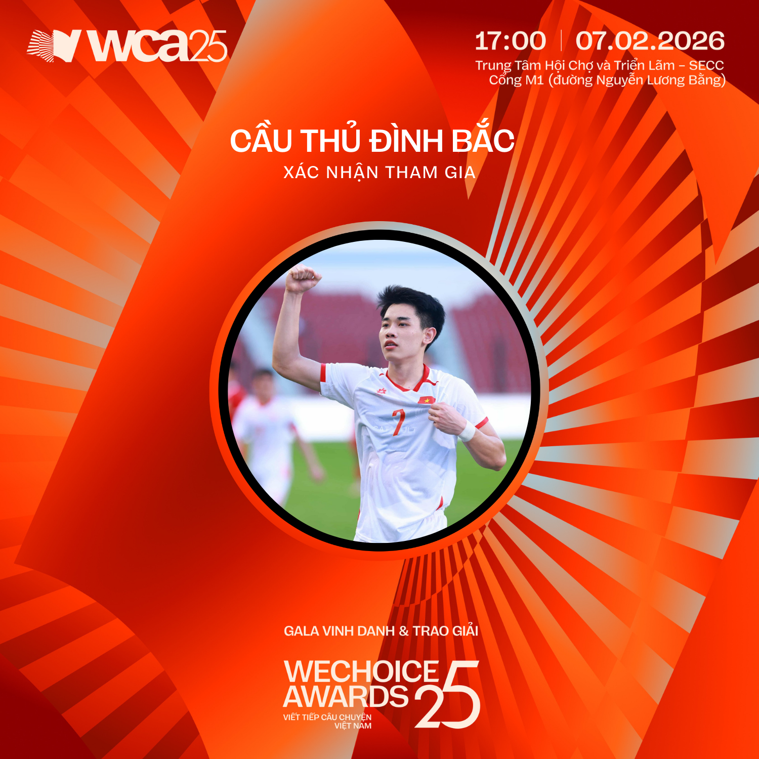 Cầu thủ Đ&igrave;nh Bắc, BLV Tạ Bi&ecirc;n Cương sắp đổ bộ WeChoice Awards 2025- Ảnh 1.