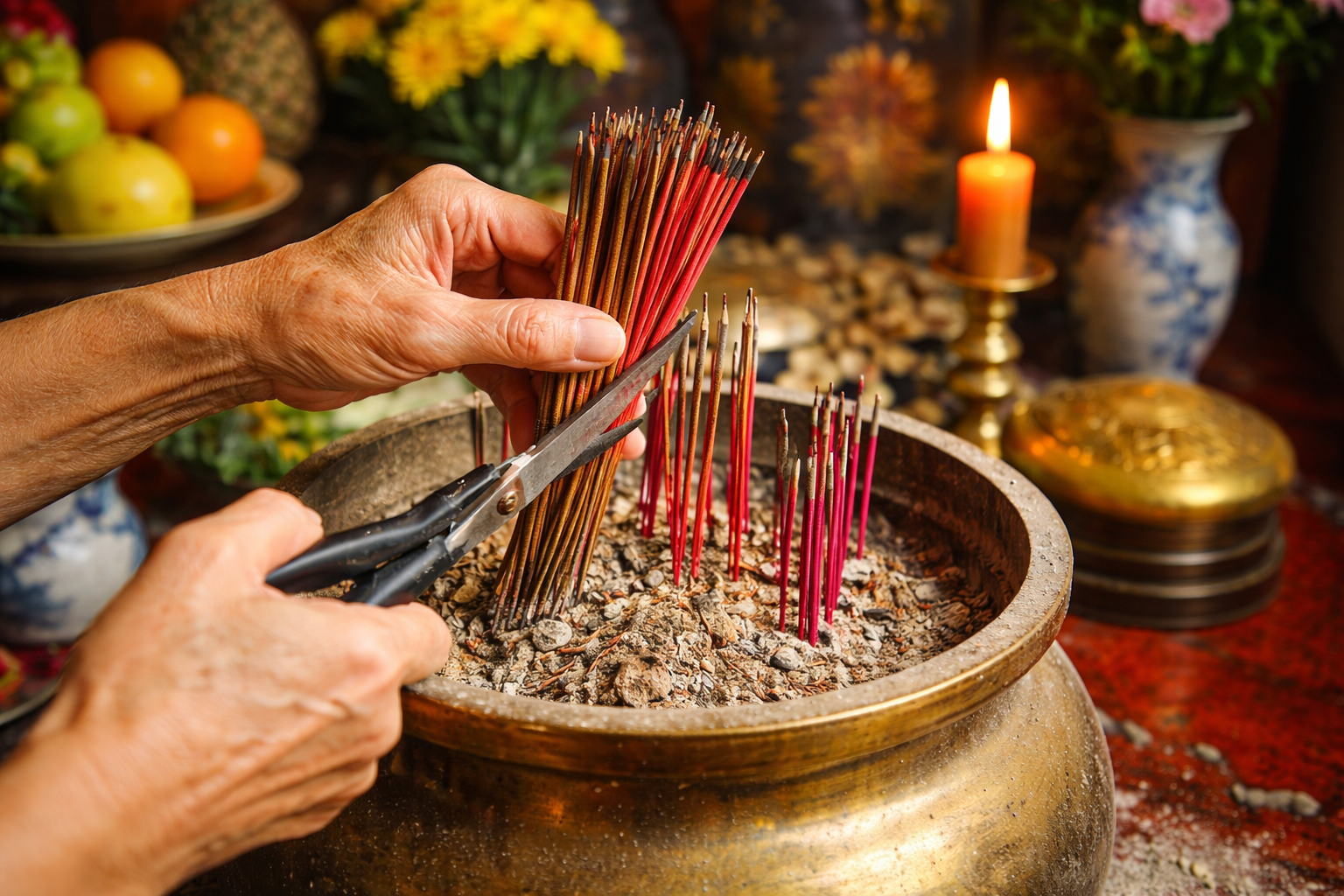 3 đại kỵ tuyệt đối tr&aacute;nh khi tỉa ch&acirc;n nhang ng&agrave;y &ocirc;ng T&aacute;o để kh&ocirc;ng 