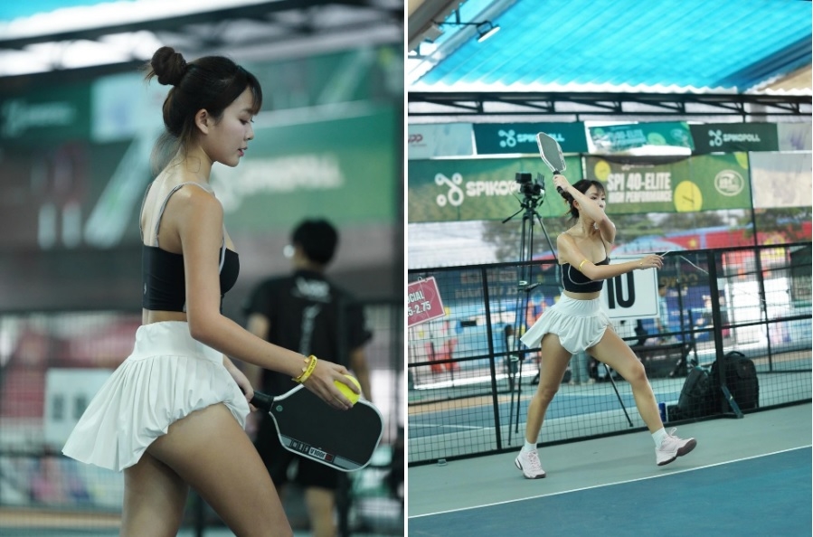 "Em Kim v&eacute;n v&aacute;y tr&ecirc;n s&acirc;n pickleball từ gợi cảm chuyển sang phản cảm"?- Ảnh 5.