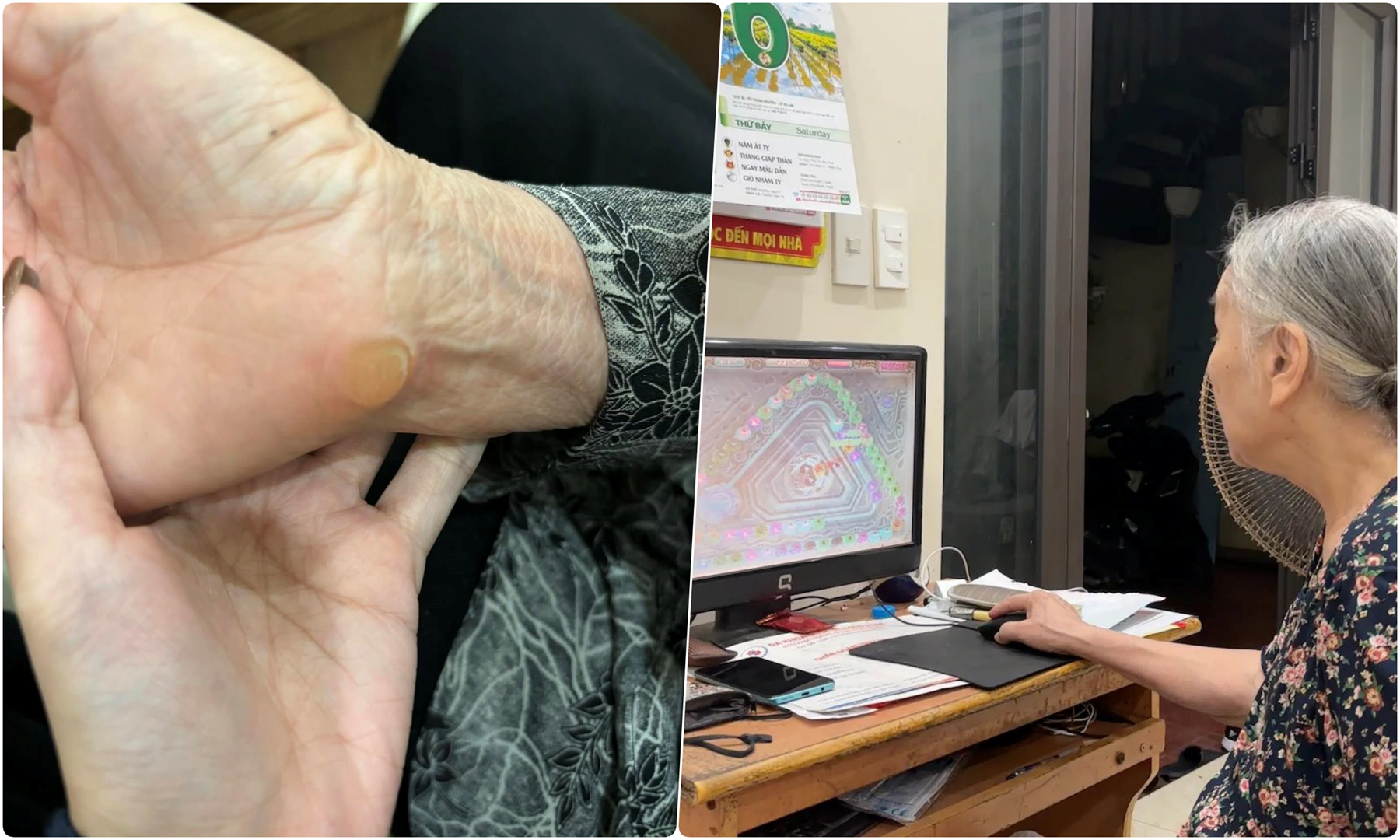 Cụ b&agrave; U90 chai cả tay v&igrave; "nghiện" game, tr&ograve; b&agrave; chơi chắc chắn 9x đời đầu cảm thấy rất quen- Ảnh 1.