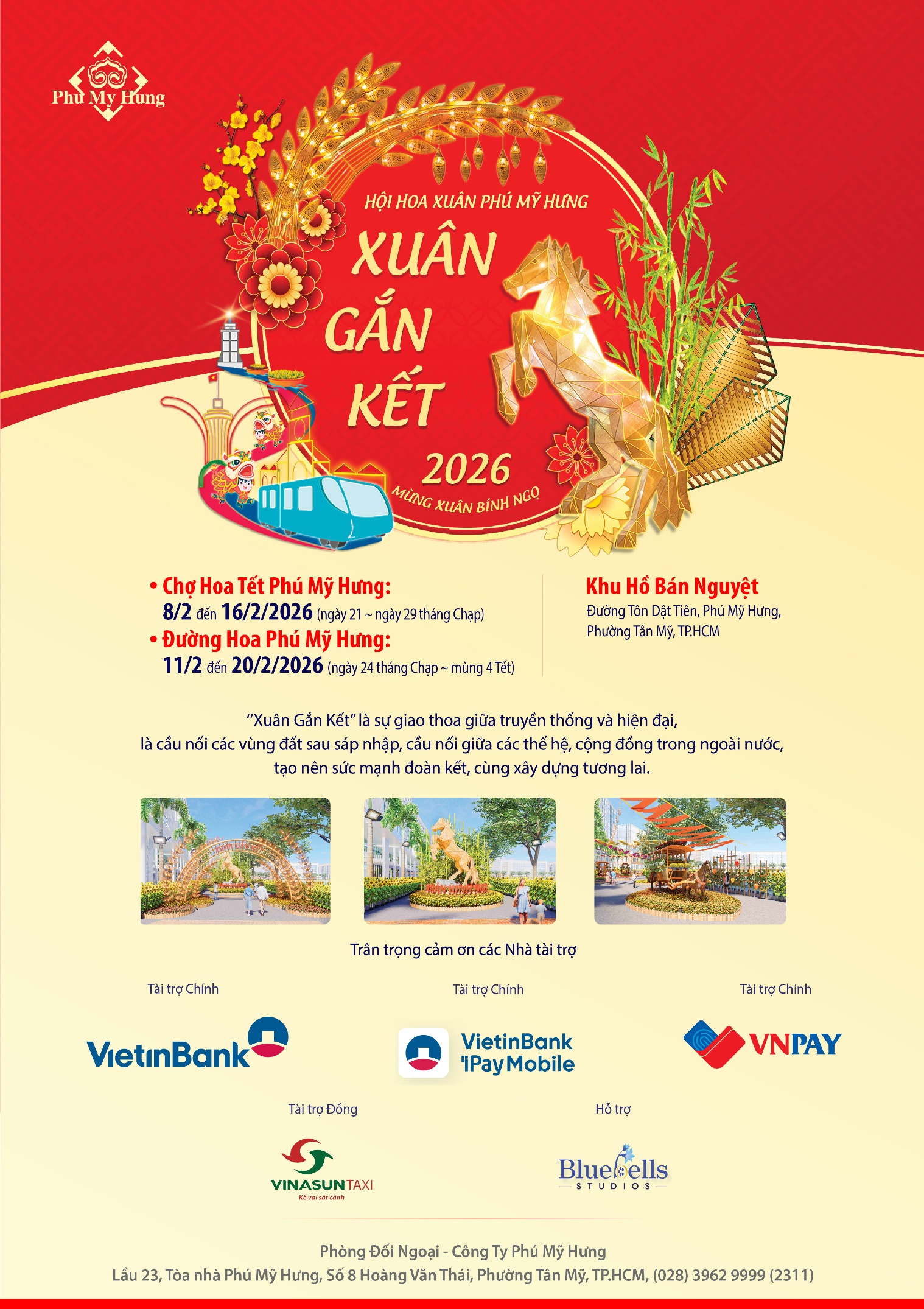 Đường Hoa Ph&uacute; Mỹ Hưng 2026 rực rỡ sắc xu&acirc;n với nhiều tiểu cảnh ấn tượng- Ảnh 6.