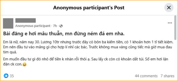 T&igrave;nh cảnh của c&ocirc; g&aacute;i 30 tuổi lương 10 triệu, &ldquo;mắc kẹt&rdquo; với khoản tiết kiệm 1 tỷ- Ảnh 1.