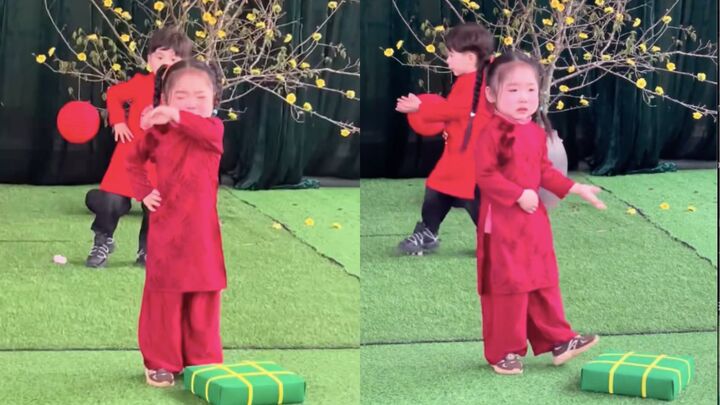 Xem clip em b&eacute; kh&oacute;c vừa m&uacute;a, d&acirc;n mạng v&iacute; "như đi l&agrave;m ng&agrave;y cuối năm"- Ảnh 1.