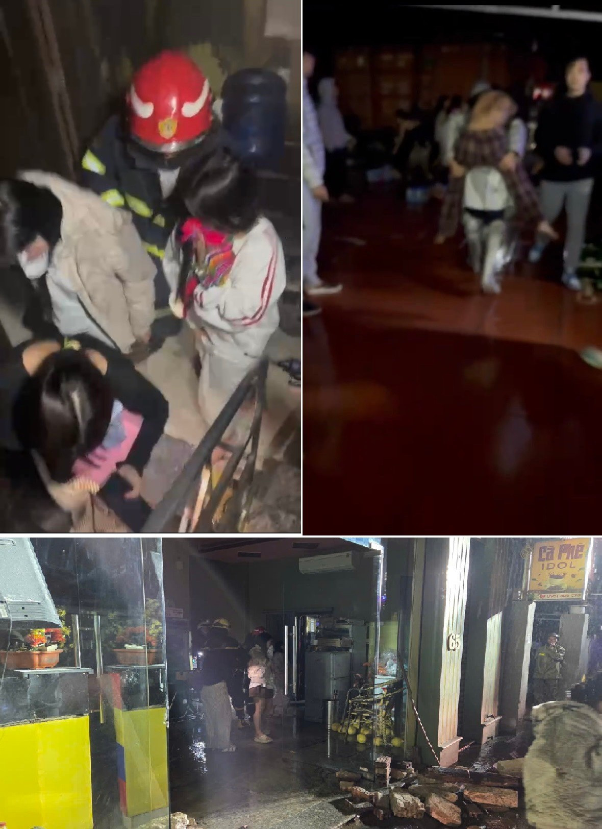 Ch&aacute;y qu&aacute;n c&agrave; ph&ecirc; ca nhạc ở H&agrave; Nội, cảnh s&aacute;t giải cứu 15 người tho&aacute;t nạn- Ảnh 1.