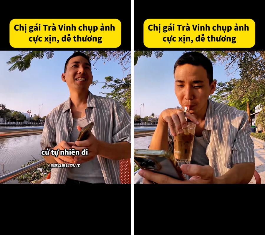 Kh&aacute;ch Nhật đỏ mặt chỉ v&igrave; uống ly c&agrave; ph&ecirc; m&agrave; bị chị chủ qu&aacute;n li&ecirc;n tục gọi cưng khen đẹp trai qu&aacute;- Ảnh 1.