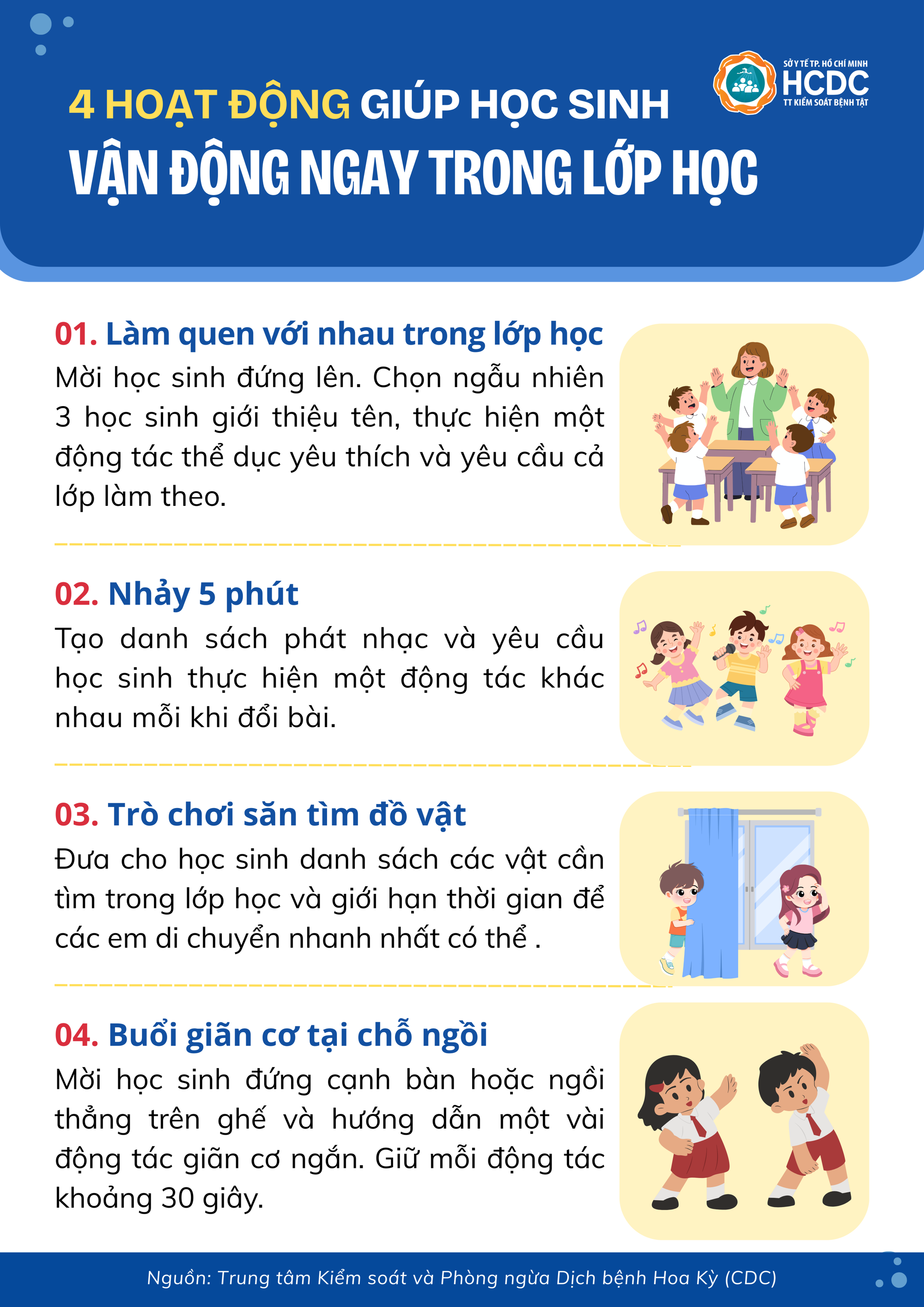 4 hoạt động gi&uacute;p học sinh vận động ngay trong lớp học- Ảnh 1.