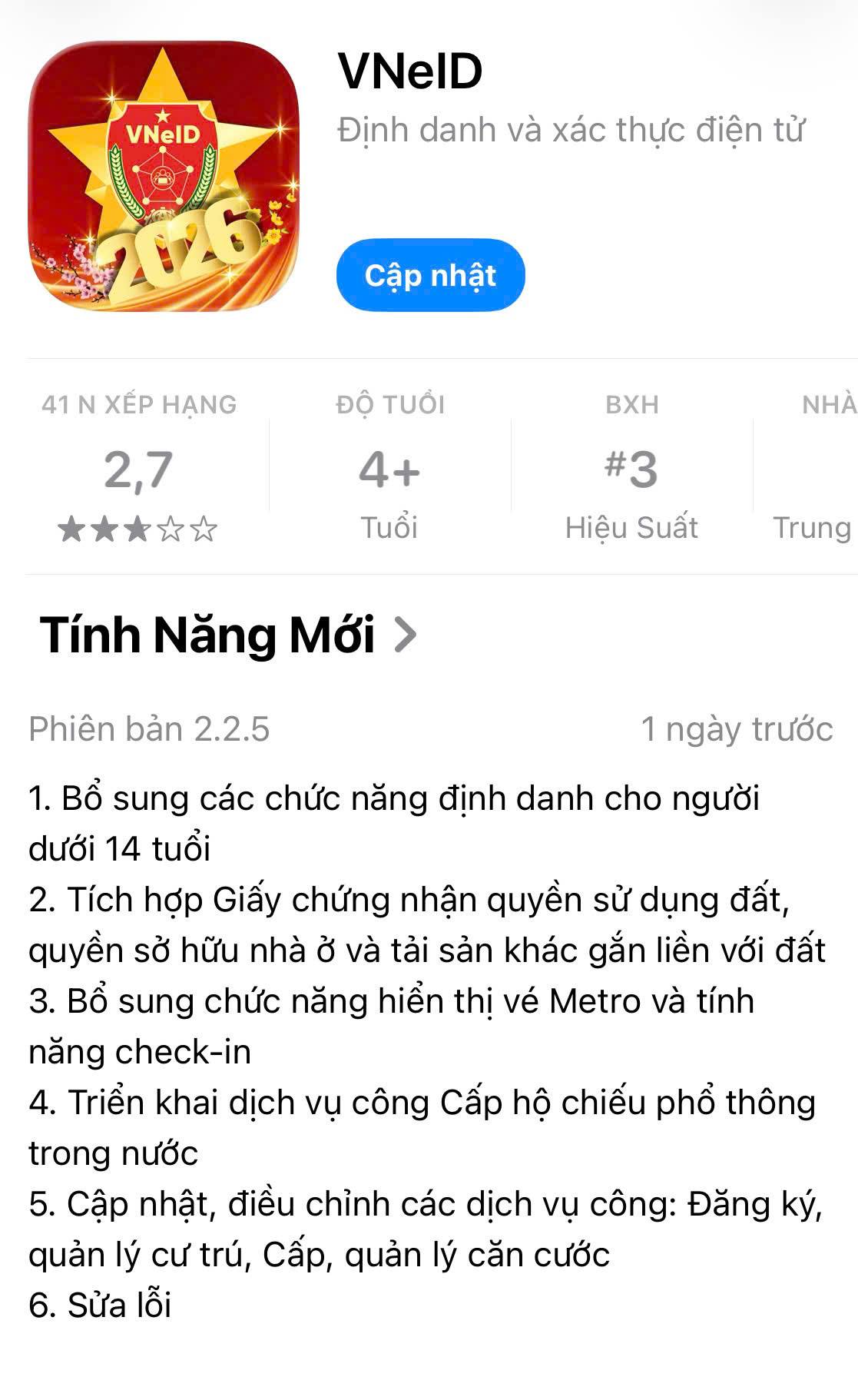 5 thay đổi quan trọng trong bản cập nhật mới nhất của VNeID- Ảnh 1.