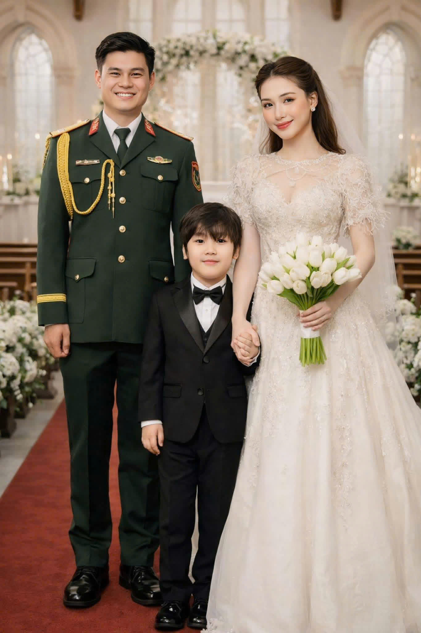 X&ocirc;n xao ảnh đ&aacute;m hỏi của H&ograve;a Minzy v&agrave; Đại &uacute;y Thăng Văn Cương- Ảnh 2.