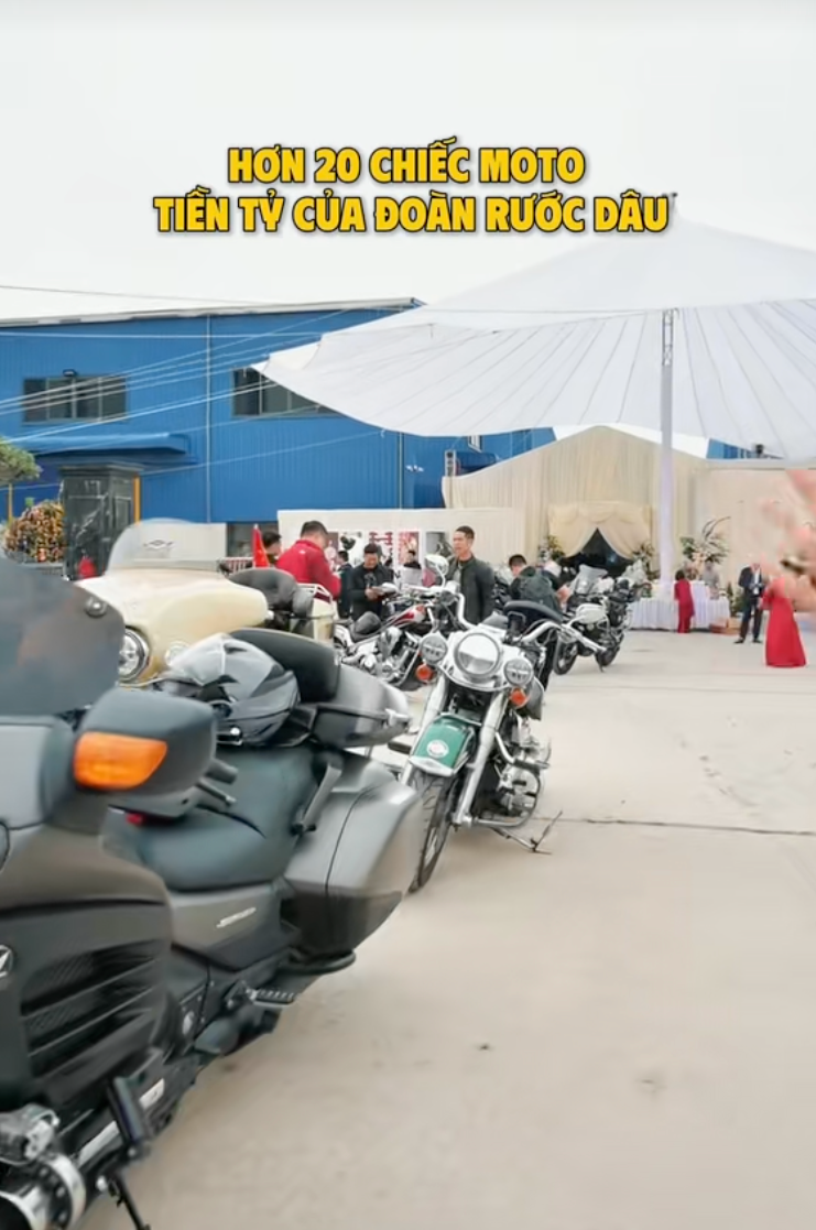 Đ&aacute;m cưới g&acirc;y ch&uacute; &yacute; tại Hải Hậu: Rạp cưới rộng 1.000m2, d&agrave;n xe moto tiền tỷ rước d&acirc;u- Ảnh 15.