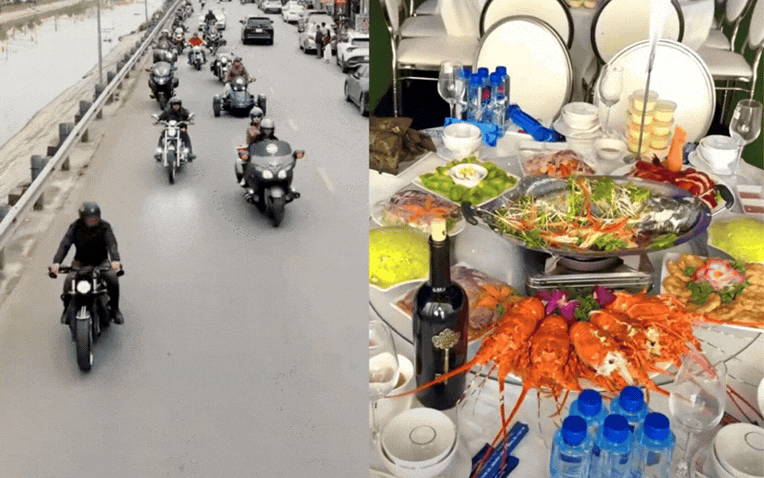 Đ&aacute;m cưới g&acirc;y ch&uacute; &yacute; tại Hải Hậu: Rạp cưới rộng 1.000m2, d&agrave;n xe moto tiền tỷ rước d&acirc;u- Ảnh 1.