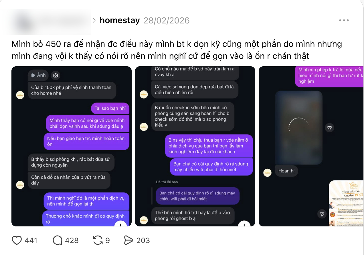 Homestay Ninh B&igrave;nh phạt kh&aacute;ch 150 ngh&igrave;n tội kh&ocirc;ng dọn r&aacute;c v&agrave; kh&ocirc;ng rửa b&aacute;t- Ảnh 2.