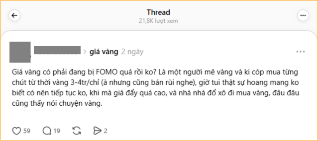 T&acirc;m trạng người mua v&agrave;ng từ thời gi&aacute; v&agrave;ng 3-4 triệu 1 chỉ- Ảnh 1.