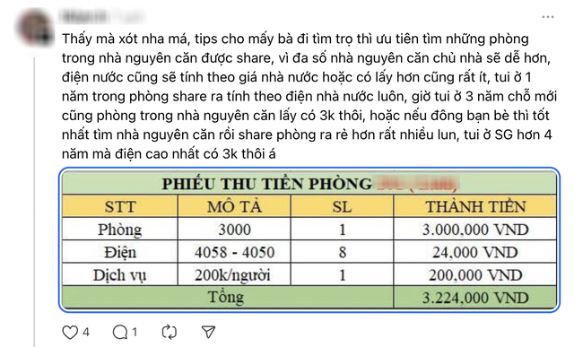 Tiền điện 7.000 đồng/số ở ph&ograve;ng trọ: Người thu&ecirc; &ldquo;n&oacute;ng mặt&rdquo;, mạng x&atilde; hội tranh c&atilde;i gay gắt- Ảnh 4.