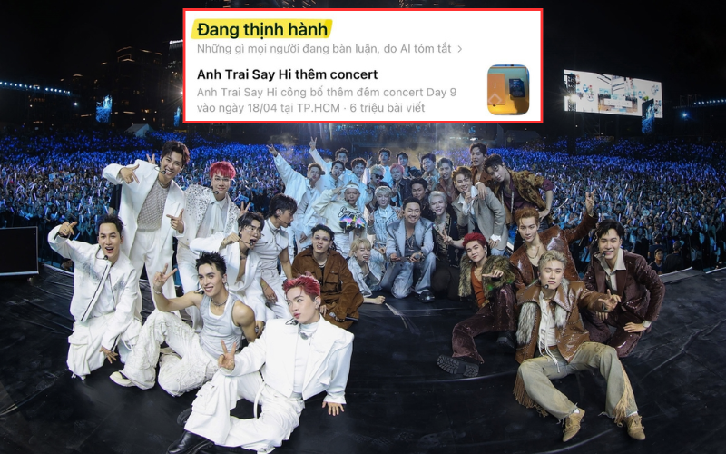 Hơn 6 triệu b&agrave;i đăng đưa Anh Trai Say Hi l&ecirc;n thẳng xu hướng trong đ&ecirc;m: Chuyện g&igrave; đang xảy ra?- Ảnh 1.