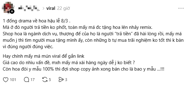 Trend b&oacute;c phốt hoa bạn trai tặng: Loạt chủ shop hoa "tức nước vỡ bờ", người mua kh&ocirc;ng n&oacute;i - cớ sao người nhận lại CH&Ecirc;?- Ảnh 5.