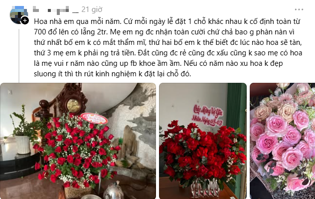 Trend b&oacute;c phốt hoa bạn trai tặng: Loạt chủ shop hoa "tức nước vỡ bờ", người mua kh&ocirc;ng n&oacute;i - cớ sao người nhận lại CH&Ecirc;?- Ảnh 12.